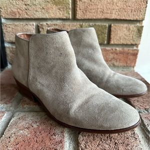 Sam Edelman gray petty suede booties, size 8 worn in good condition